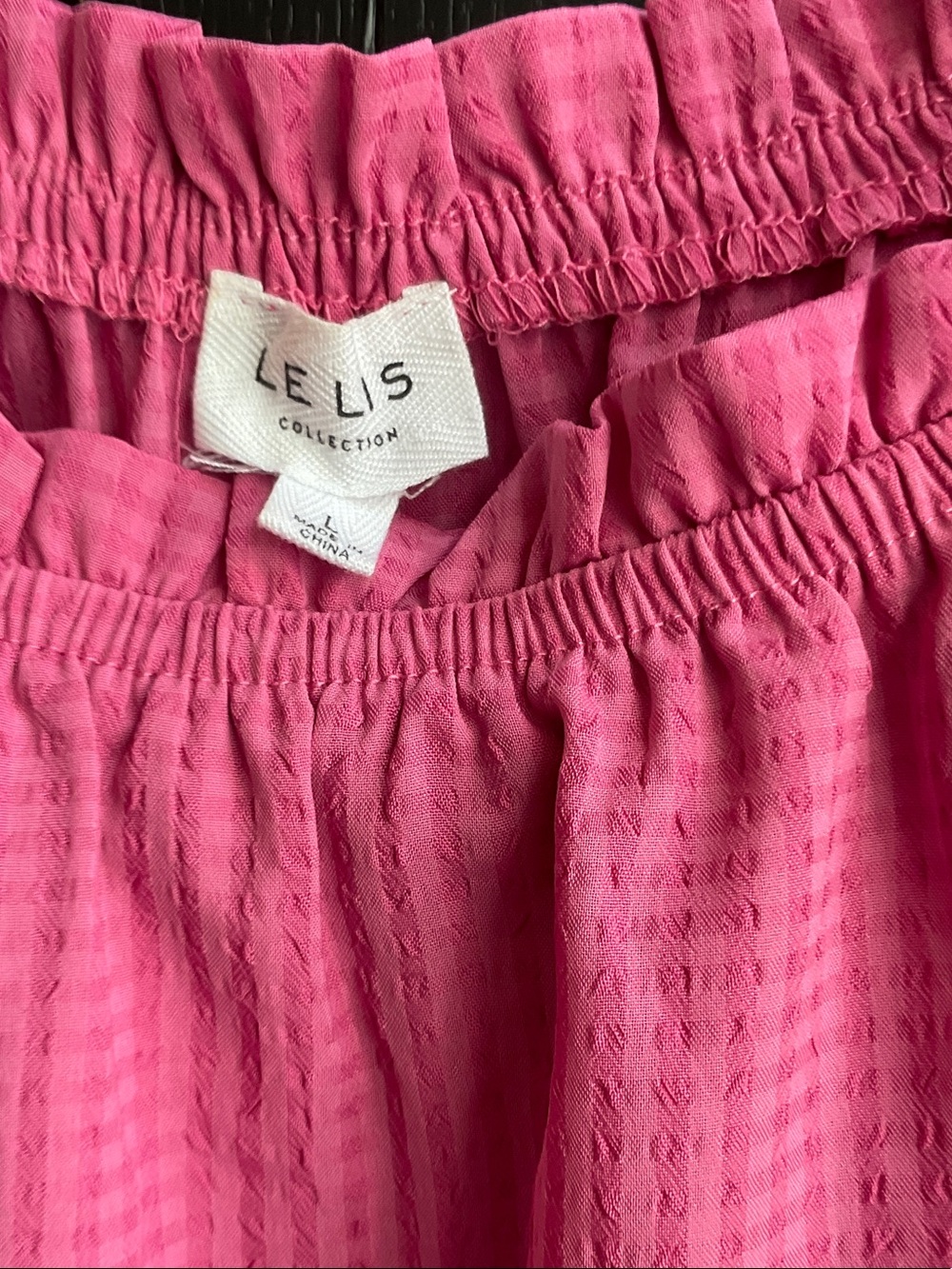 Le Lis Hot Pink Ruffle Waist Smocked Dress - Picture 2 of 3